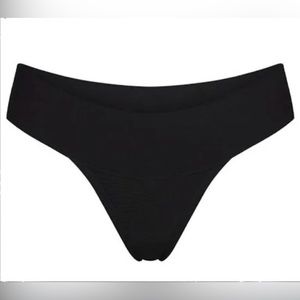 SKIMS Knit Swim High Waist Bikini Bottom - Onyx - XS